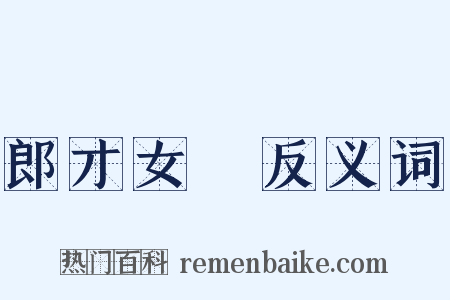 郎才女貎反义词是什么意思的图片